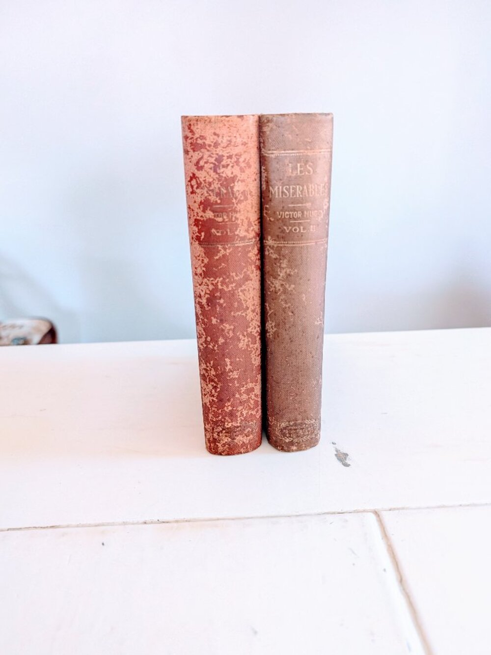 Rare 1889 Les Miserables Victor Hugo 2 Vol Set HC Illustrated Donohue Henneberry